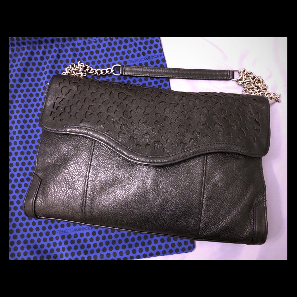 Rebecca Minkoff Cheetah Bleu Oversized Clutch